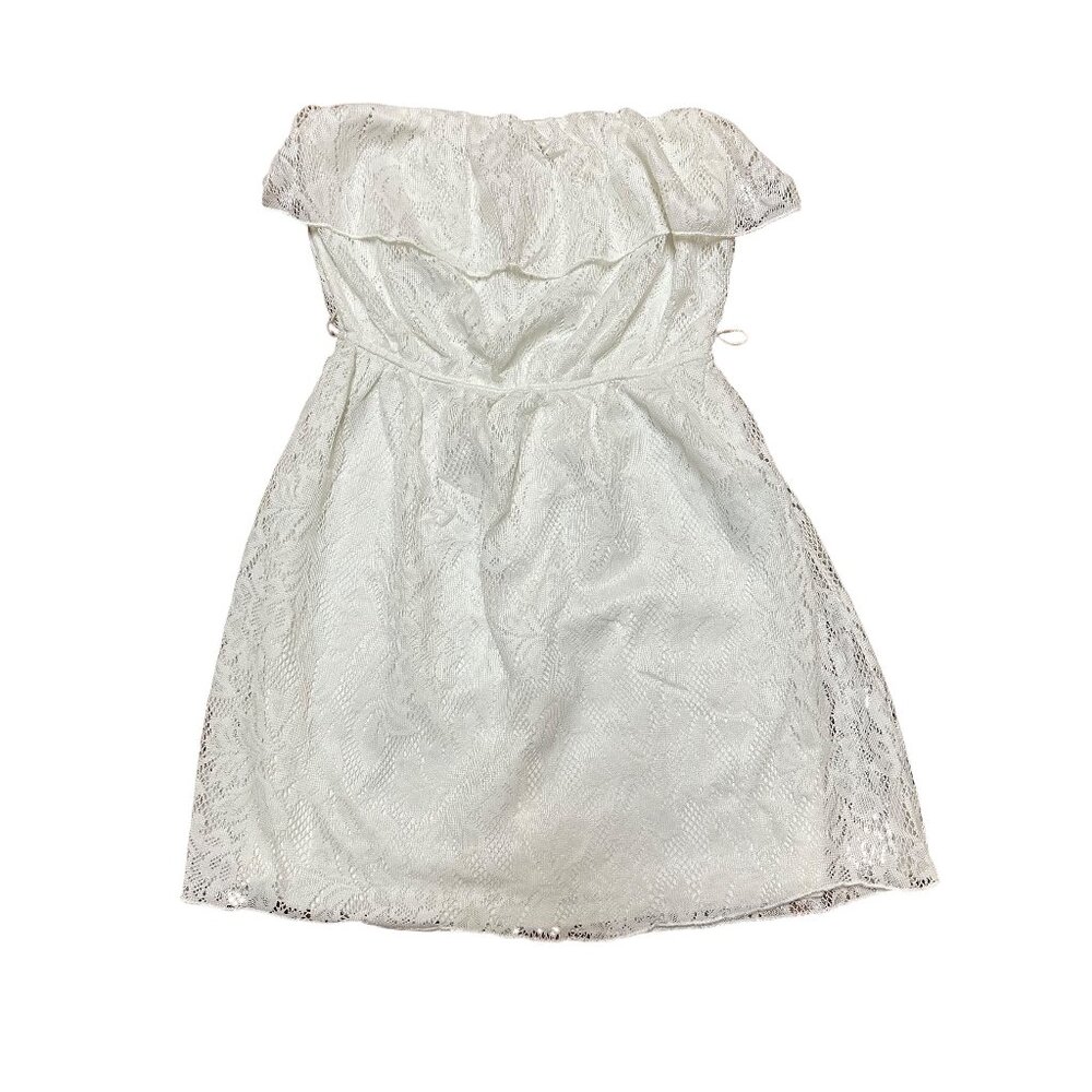Charlotte Russe - Women's Off-The Shoulder White Lace Dress - Size M
